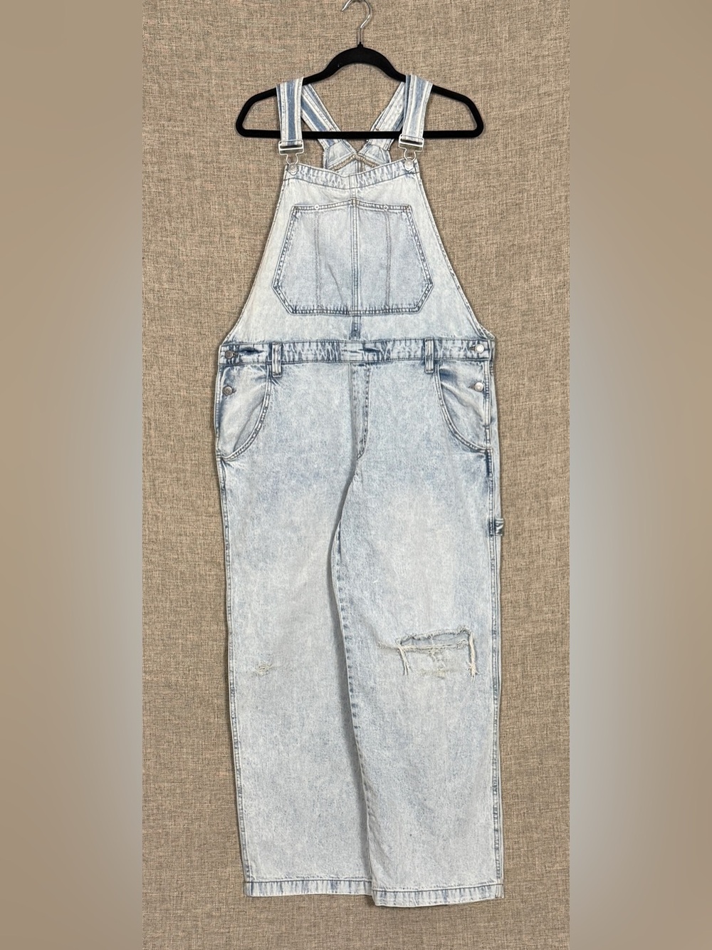 Wild Fable Women’s Light Distressed Denim Overalls